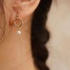  PEARL CIRCLE DROP HOOP & U SHAPE EARRINGS 