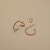  TWIST OPEN HOOP EARRINGS 