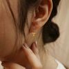  LETTER OPEN HOOP EARRINGS 