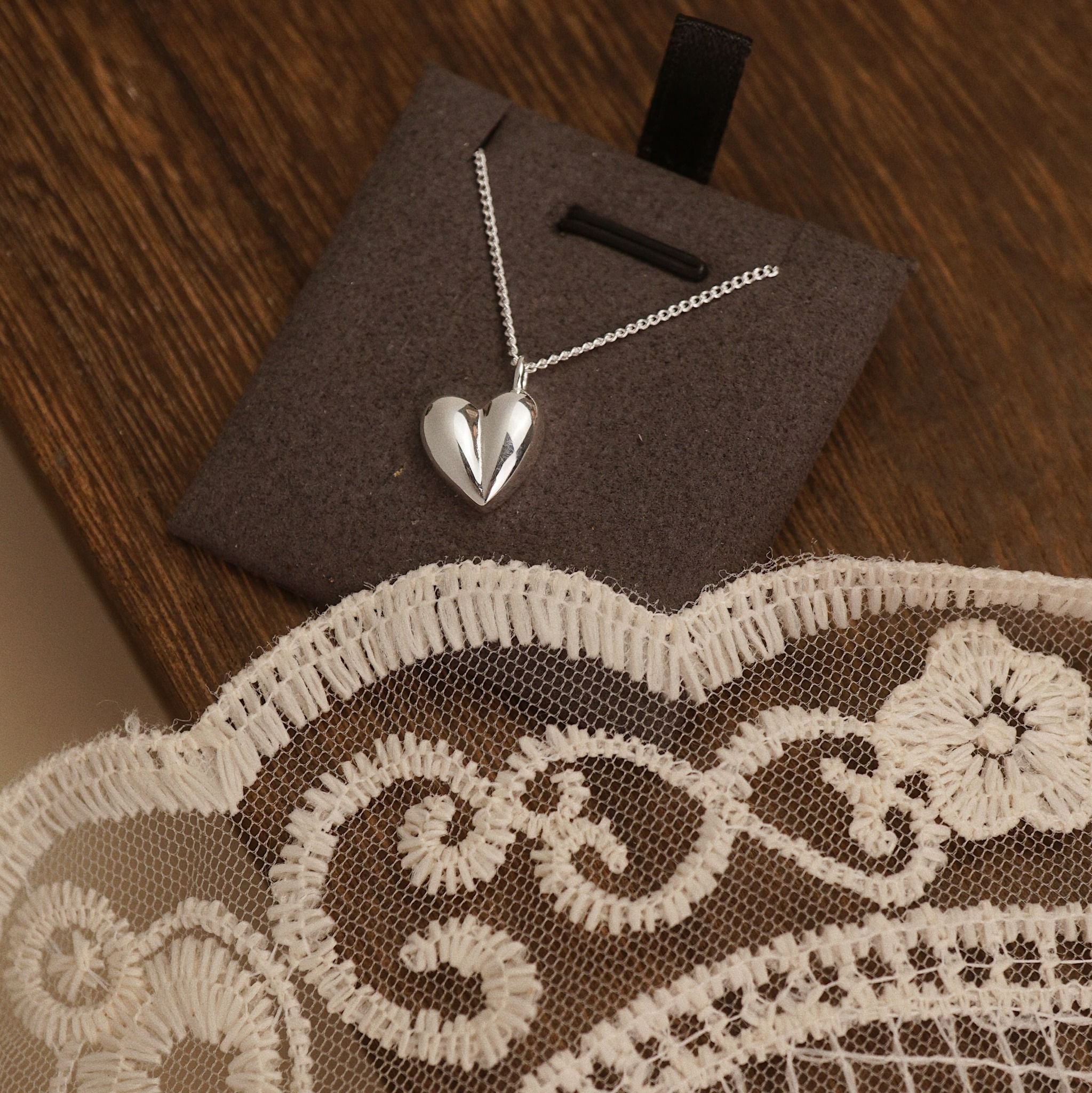  HOLLOW HEART NECKLACE (S) 