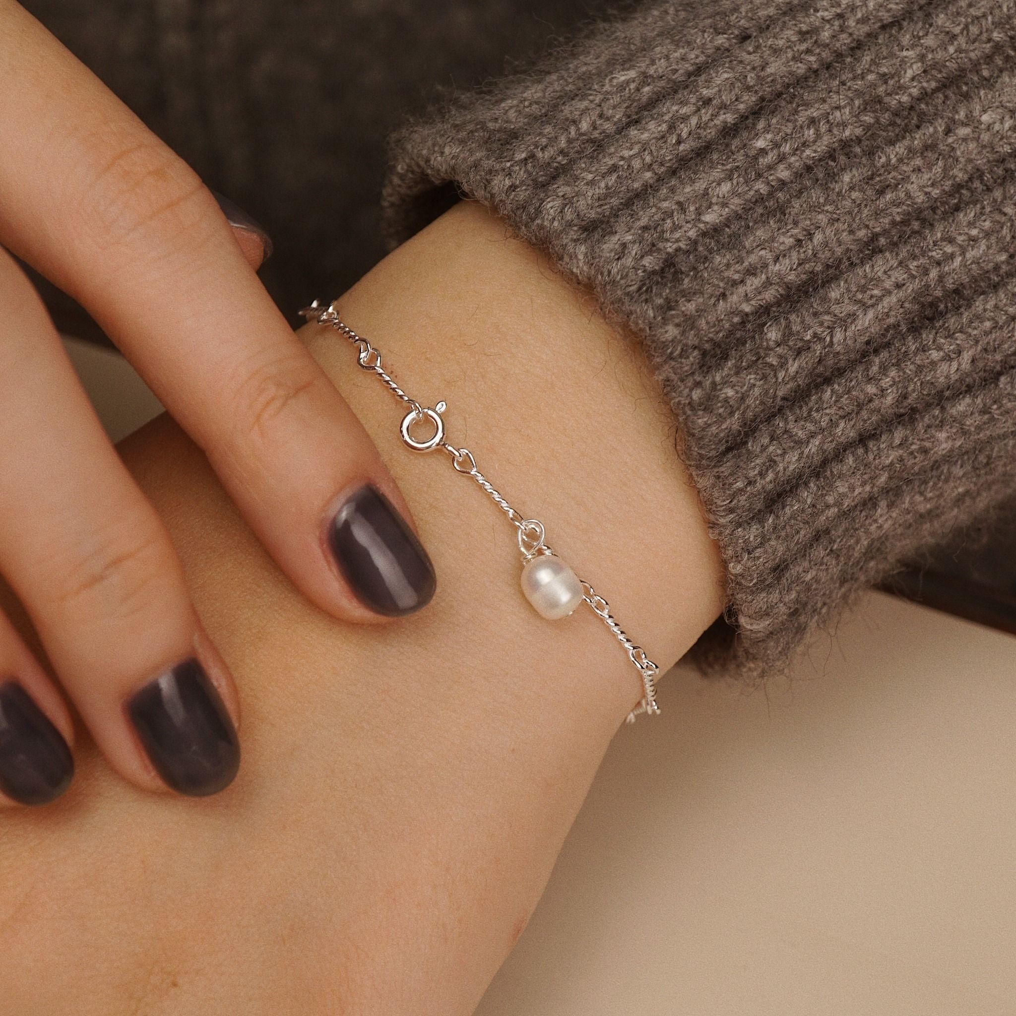  BOLD PEARL LINK BRACELET (S) 