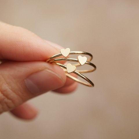 HEART SKINNY RING