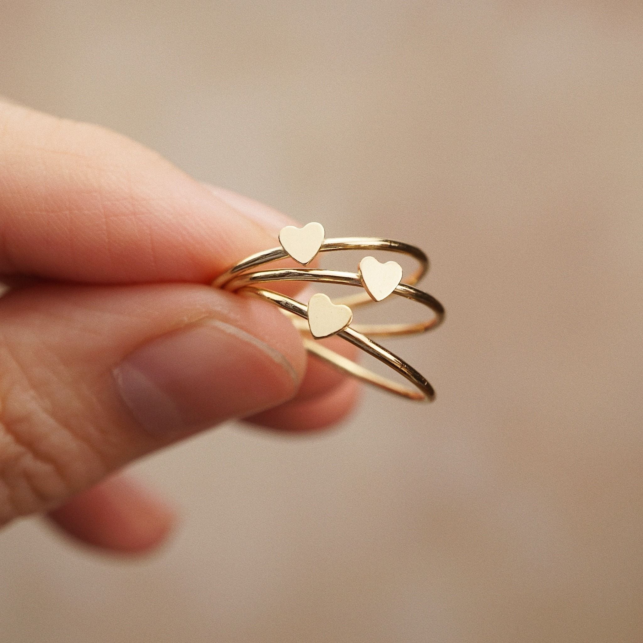  HEART SKINNY RING 