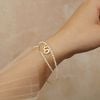  ITALIC SCRIPT LETTER - RICE SHAPE PEARL CHOKER NECKLACE 
