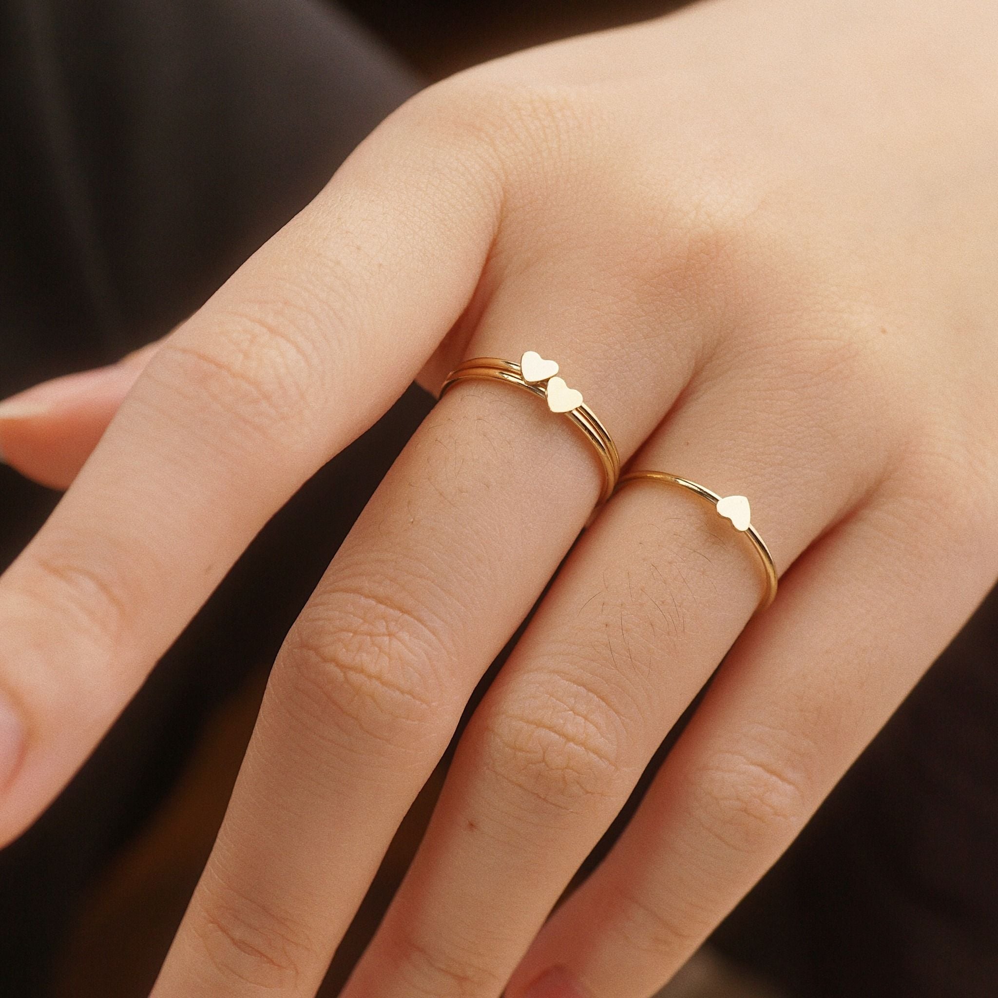  HEART SKINNY RING 