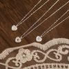  LINE HEART STONE NECKLACE (S) 