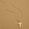  CROSS MILGRAIN NECKLACE 