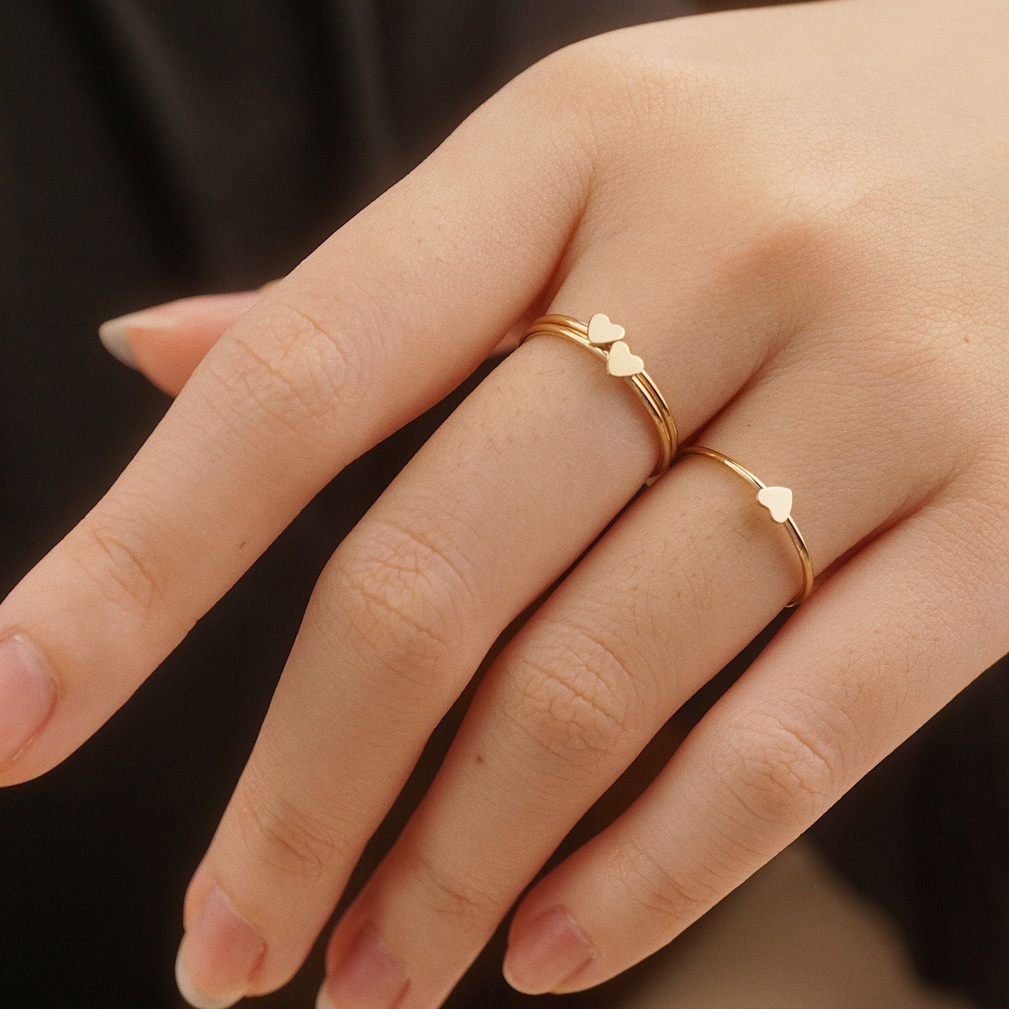  HEART SKINNY RING 