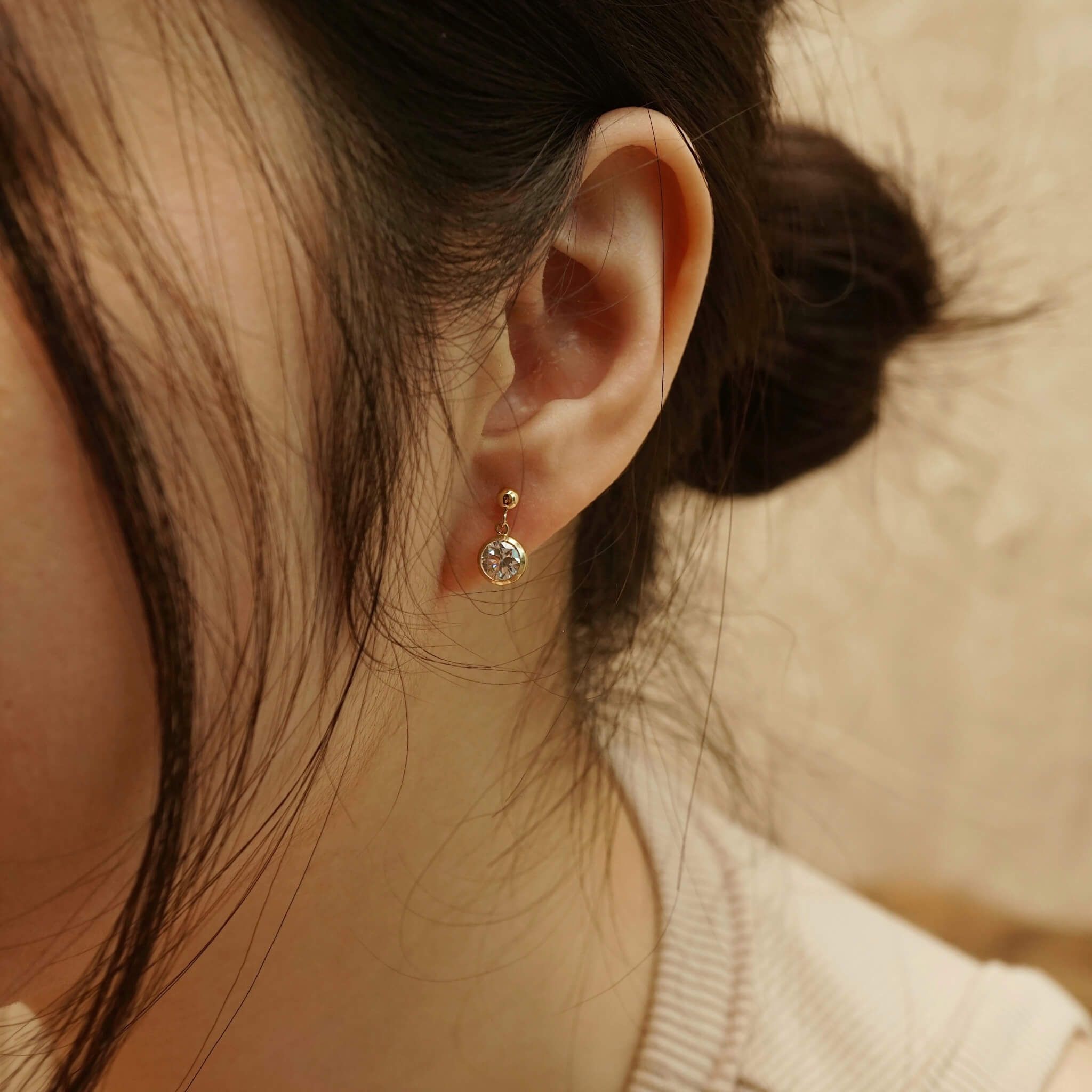  BOLD STONE DROP EARRINGS 
