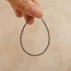  ROUND SILVER OBSIDIAN STONE BRACELET 