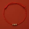  TRIPLE ORBIT RED LUCKY STRING BRACELET 