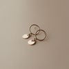  MINI DISC CIRCLE STUD EARRINGS 