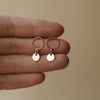  MINI DISC CIRCLE STUD EARRINGS 