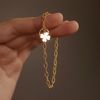  CLOVER LEAF - TOGGLE CLASP OVAL CABLE BRACELET 