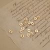  STONE - ROUND LETTER LINK RECTANGLE CHAIN BRACELET 