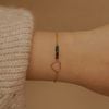  SPARKLE HEART MALACHITE BRACELET 