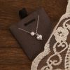  PUFF HEART PEARL NECKLACE (S) 