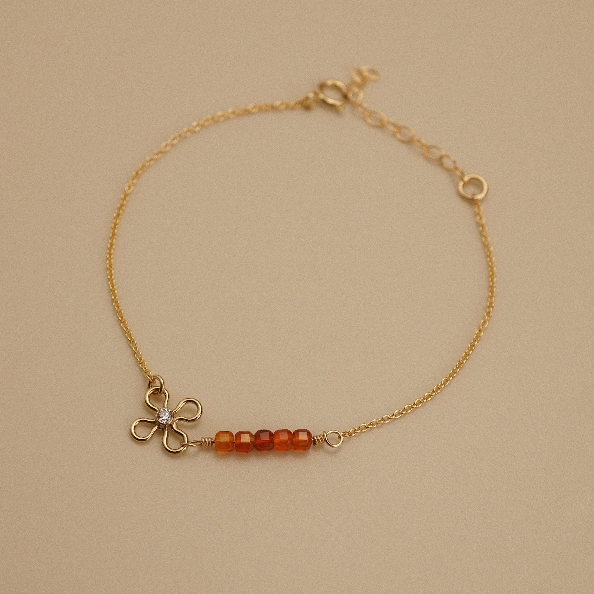  FLOWER GARNET BRACELET 