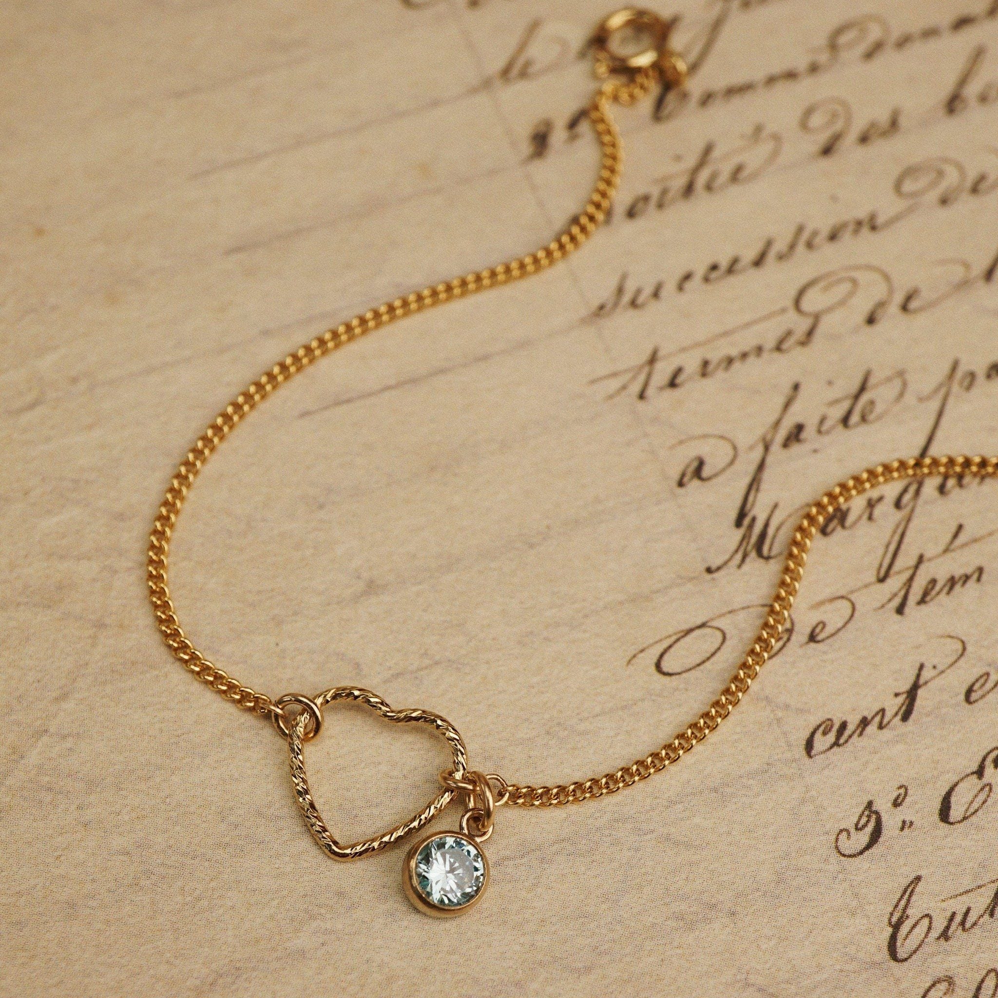  STONE - SPARKLE HEART SILKY BRACELET 