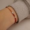  PEACH PINK PALETTE HEART LOCK BRACELET (S) 