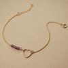  AMETHYST SPARKLE HEART BRACELET 