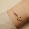  AMETHYST SPARKLE HEART BRACELET 