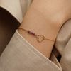  AMETHYST SPARKLE HEART BRACELET 