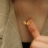  DOUBLE HEART LETTER LINK NECKLACE 