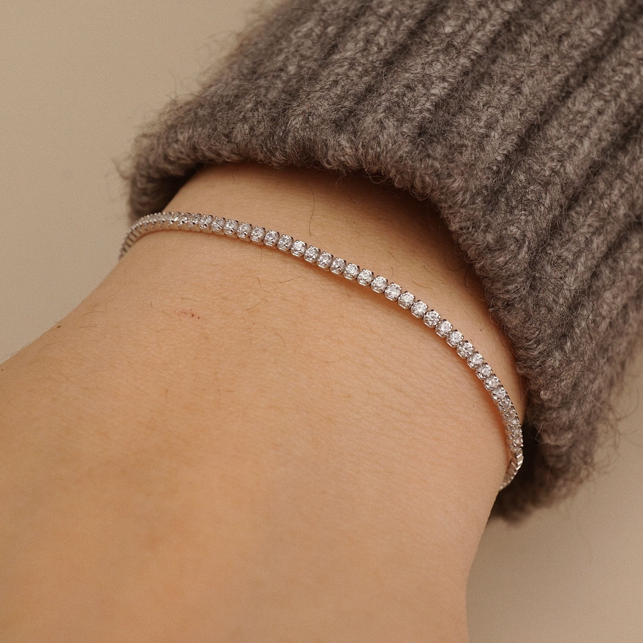  PAVE BAR MINI VENETIAN BOX CHAIN BRACELET (S) 