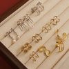  ROPE OPEN HOOP EARRINGS 