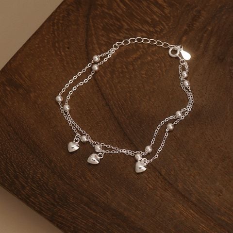 PUFF HEART DUO DOT CHAIN BRACELET (S)