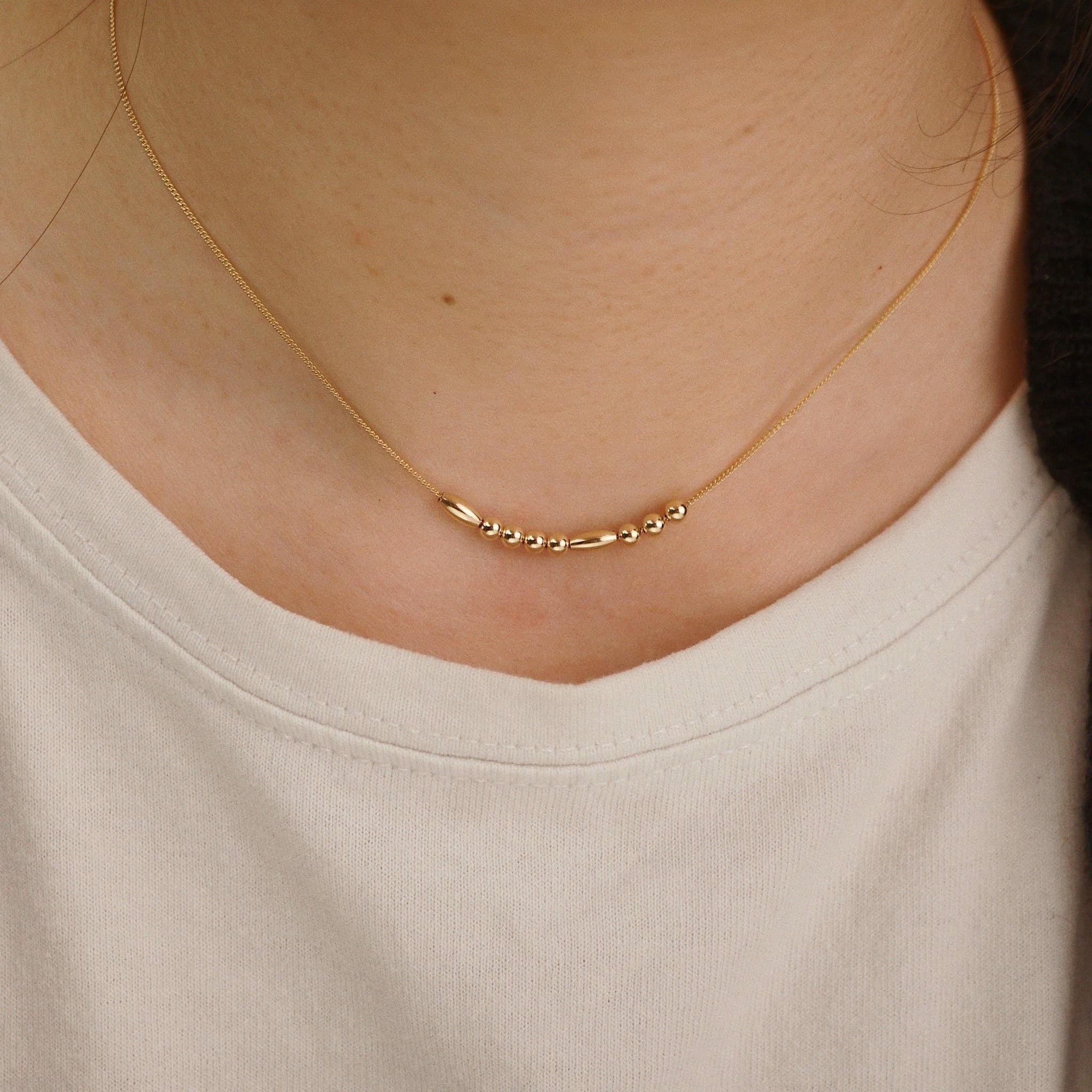  MORSE CODE MINI CURB NECKLACE 