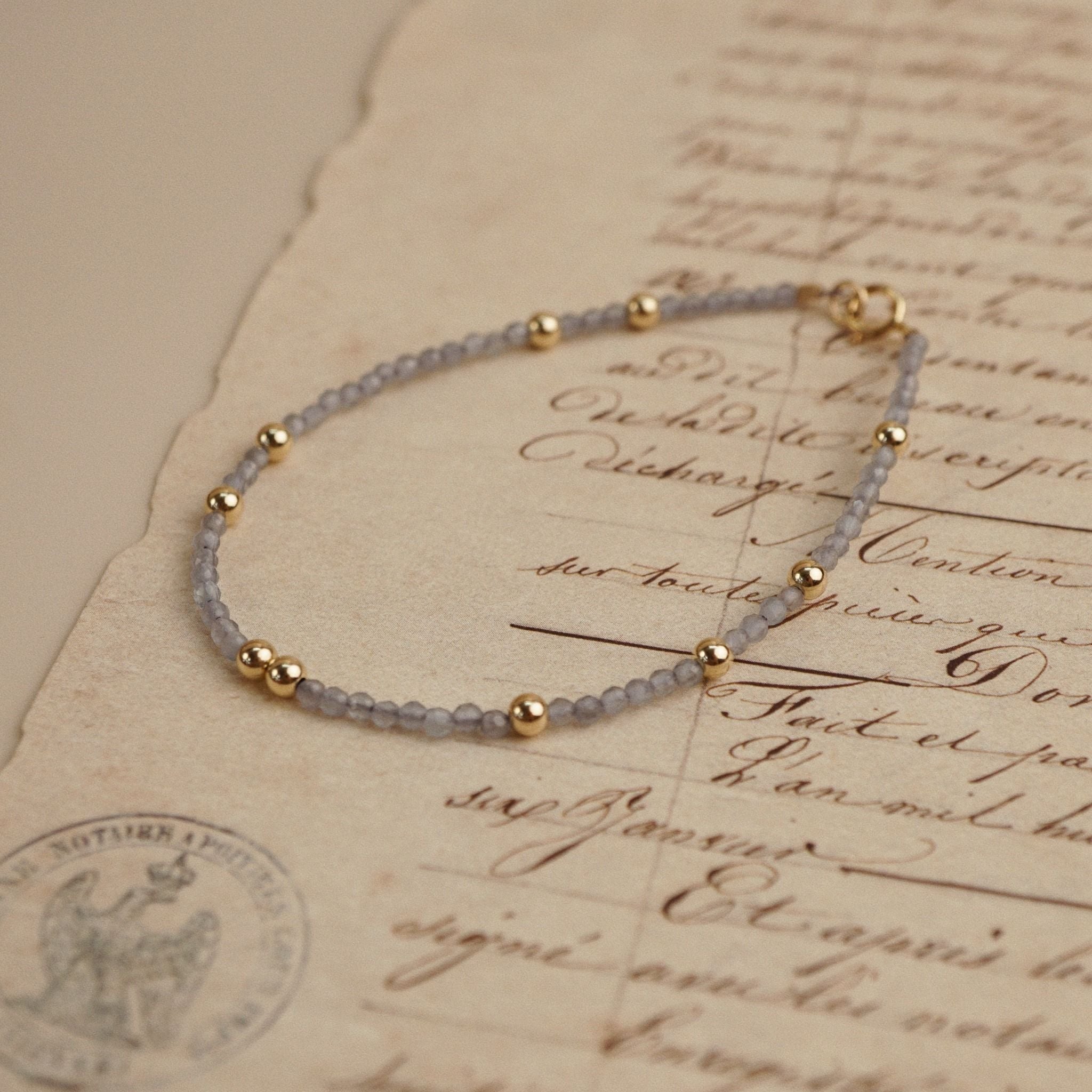  ROUND AMETHYST STONE BRACELET 