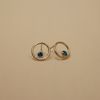 INNER STONE CIRCLE STUD EARRINGS 