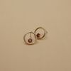  INNER STONE CIRCLE STUD EARRINGS 