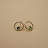  INNER STONE CIRCLE STUD EARRINGS 