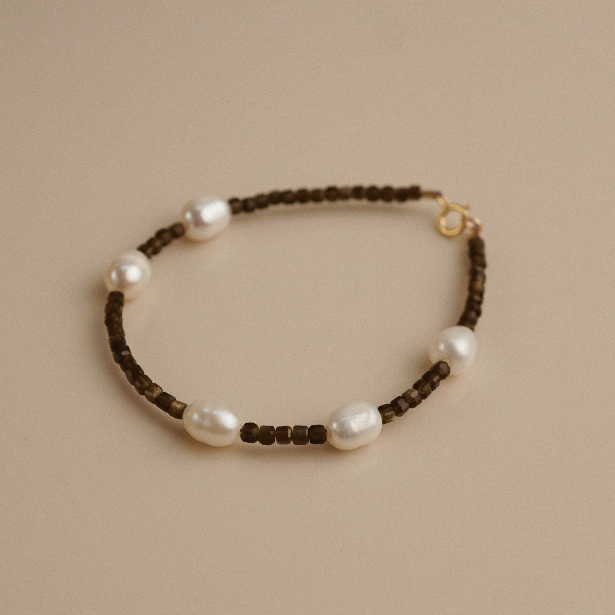  OBSIDIAN MIX PEARL BRACELET 
