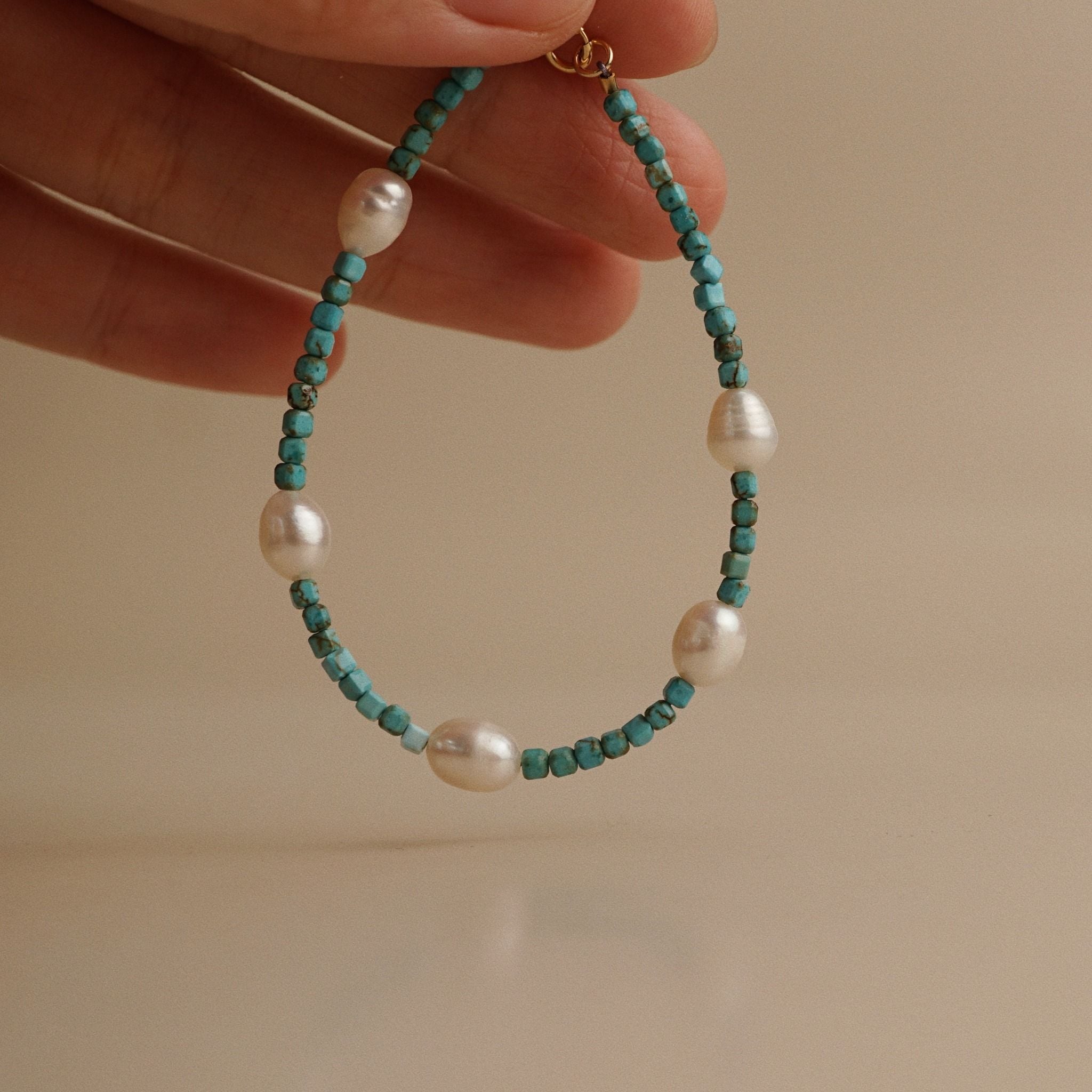  TURQUOISE MIX PEARL BRACELET 