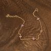  PINK OPAL STATION MINI CURB BRACELET 
