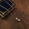  PUFF HEART PEARL NECKLACE (S) 