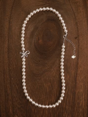 BUTTERFLY ROUND PEARL NECKLACE (S)