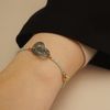  SHELL - INTERLOCKING JADE STONE BRACELET 