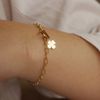  CLOVER LEAF - TOGGLE CLASP OVAL CABLE BRACELET 