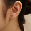  PAVE OVAL HOOP EARRRINGS 