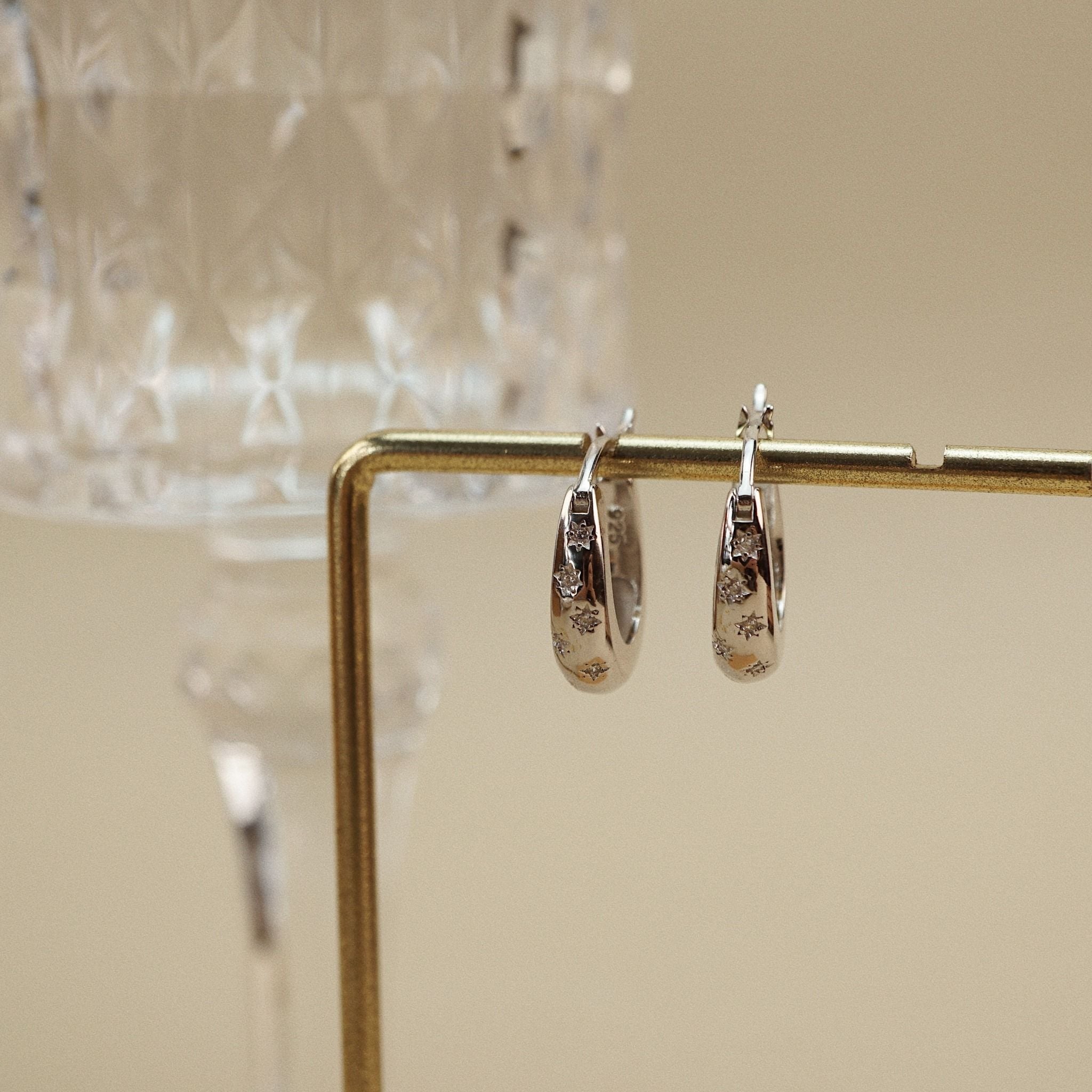  COSMIC CHUNKY HOOP EARRINGS 