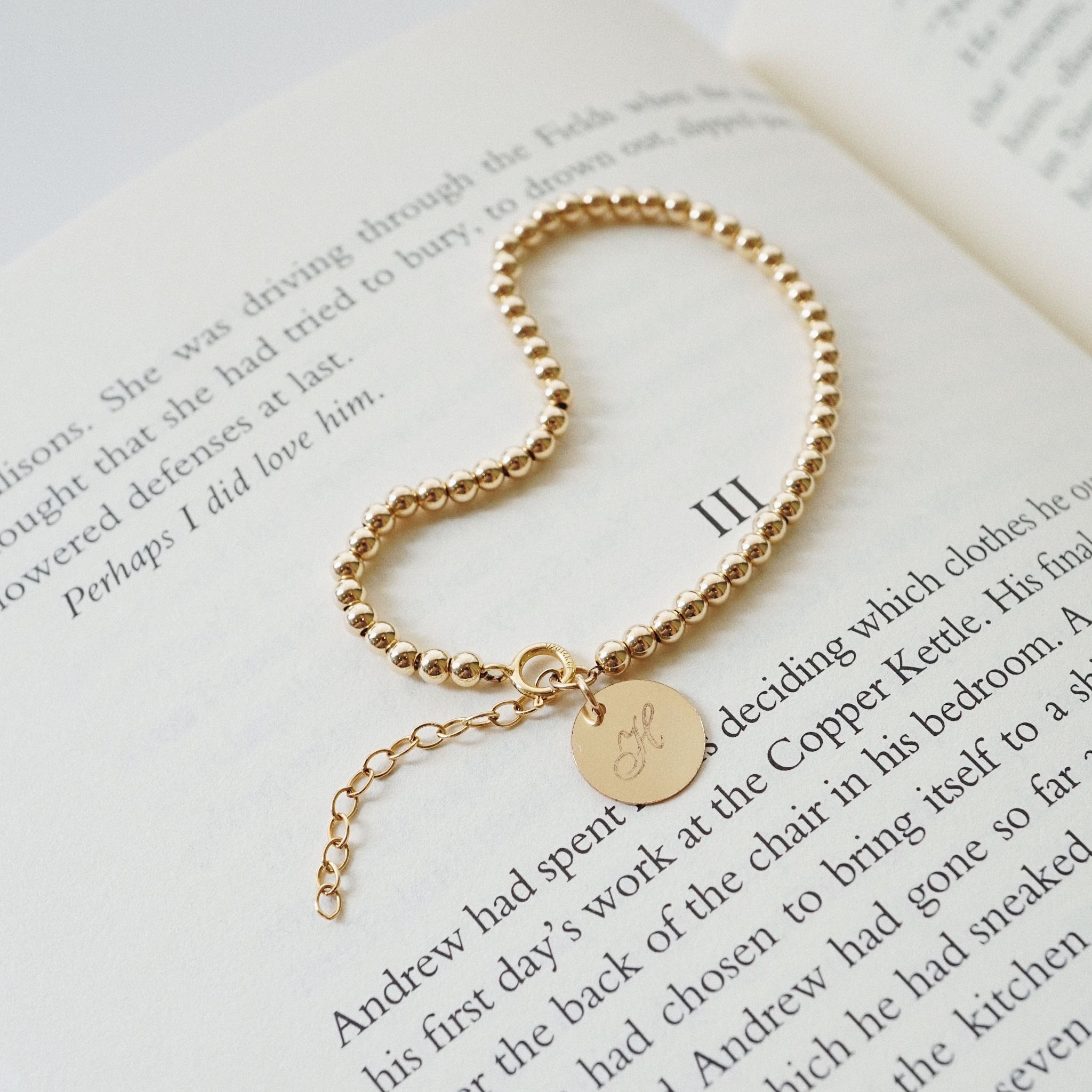  DISC - ROUND BEADED BRACELET 