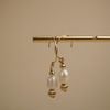  BOLD PEARL MIX BEADED OPEN HOOP EARRINGS 