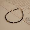 BLACK AGATE STONE BRACELET 