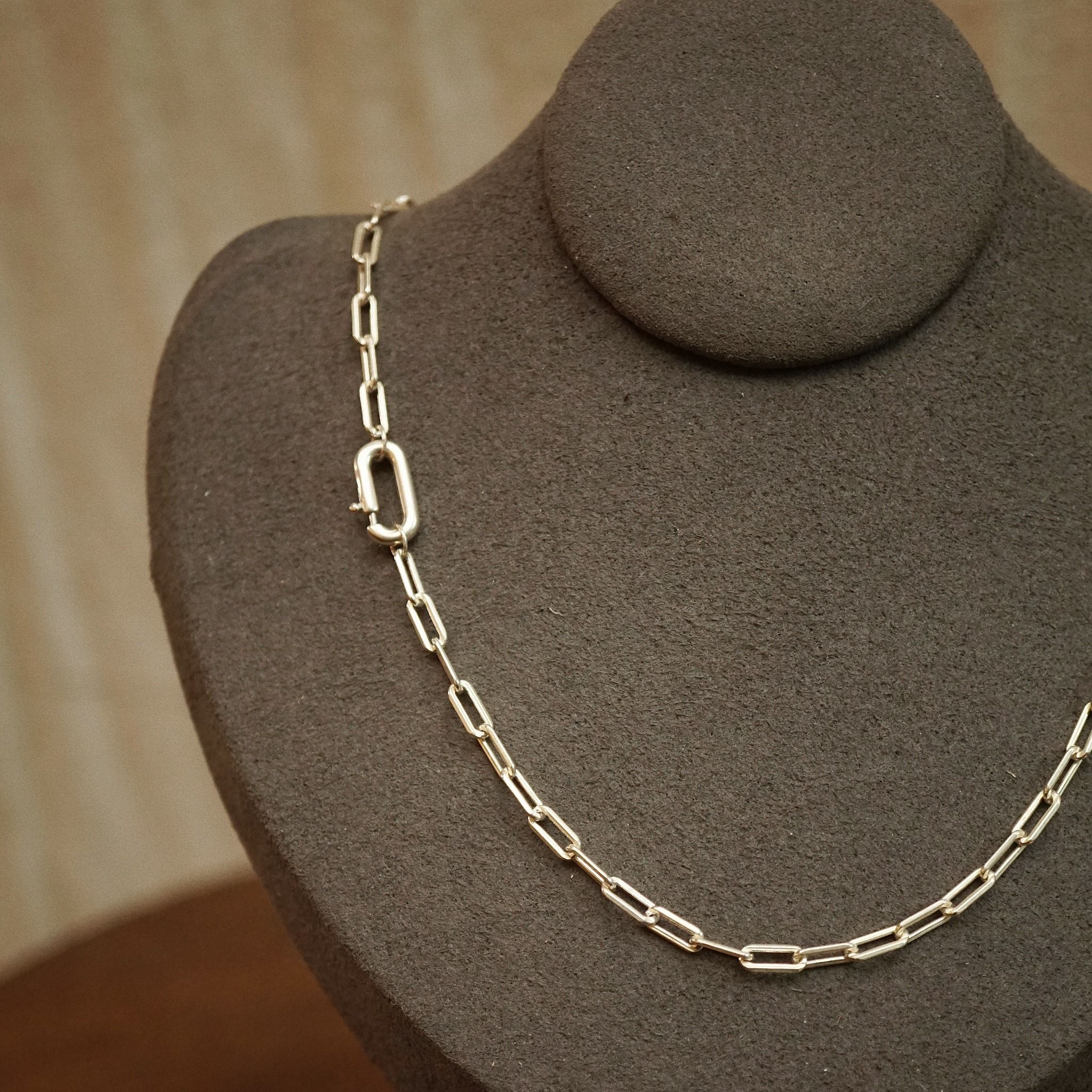  RECTANGLE - RECTANGLE SPRING LOCK NECKLACE (S) 