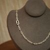  RECTANGLE - RECTANGLE SPRING LOCK NECKLACE (S) 